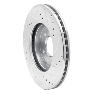 R1 05-12 Ford Escape Front Left Drilled & Slotted Silver Brake Rotor