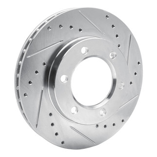 R1 71-91 Chevrolet Blazer Front Right Drilled & Slotted Silver Brake Rotor