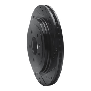 R1 13-19 Cadillac ATS Rear Right Drilled & Slotted Black Brake Rotor