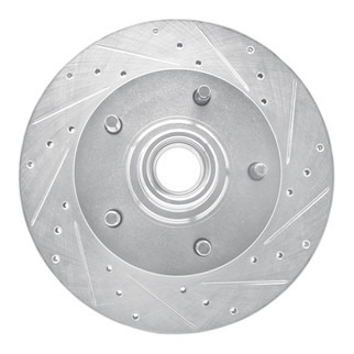 R1 94-03 Ford E-150 Econoline Club Wagon Front Right Drilled & Slotted Silver Brake Rotor