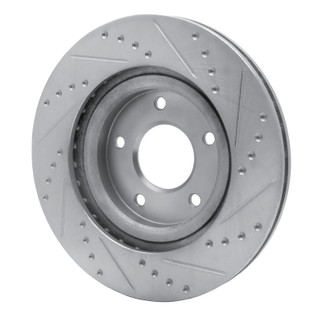 R1 07-25 Chrysler SEBRING Front Left Drilled & Slotted Silver Brake Rotor
