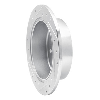 R1 07-17 Chrysler 200 Rear Right Drilled & Slotted Silver Brake Rotor