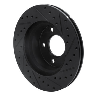 R1 80-89 American Motors Eagle Front Left Drilled & Slotted Black Brake Rotor