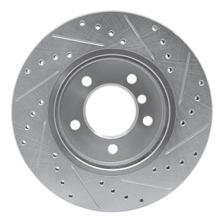 R1 99-08 BMW 325CI (USA/Canada) Front Left Drilled & Slotted Silver Brake Rotor