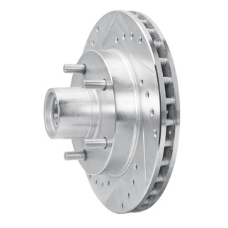 R1 91-03 Chevrolet S10 Blazer Front Left Drilled & Slotted Silver Brake Rotor