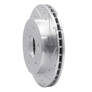 R1 88-91 Chevrolet K1500 Front Right Drilled & Slotted Silver Brake Rotor