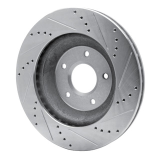 R1 88-96 Chevrolet Corvette Right Front Drilled & Slotted Silver Brake Rotor