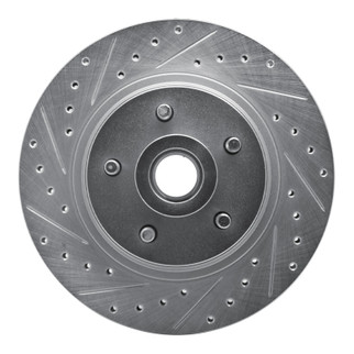 R1 76-81 Chrysler Newport Front Left Drilled & Slotted Silver Brake Rotor