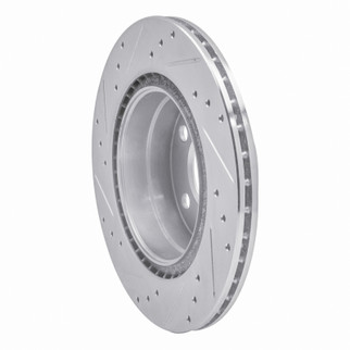 R1 06-21 BMW 230I Rear Right Drilled & Slotted Silver Brake Rotor
