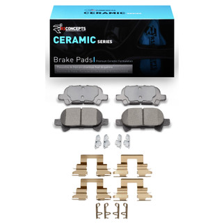 R1 2002-2008 Toyota AVALON Rear R1 Ceramic Pads & Hardware Kit