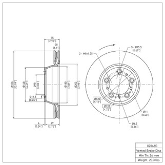 DFC 17-23 Porsche Panamera Right Rear Brake Rotor