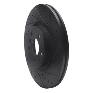 R1 15-25 BMW 228I xDrive Gran Coupe Front Right Drilled & Slotted Black Brake Rotor