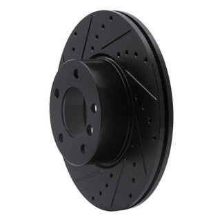 R1 07-21 BMW 430I xDrive Front Left Drilled & Slotted Black Brake Rotor