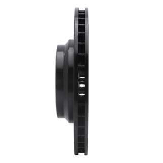 R1 07-15 BMW 335I Front Right Drilled & Slotted Black Brake Rotor