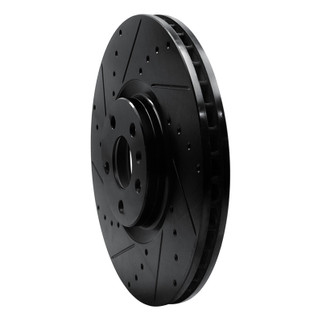 R1 16-26 Polestar Polestar 2 Front Left Drilled & Slotted Black Brake Rotor