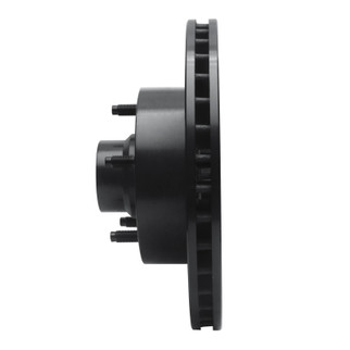 R1 03-03 Dodge Ram 1500 Van Front Right Drilled & Slotted Black Brake Rotor