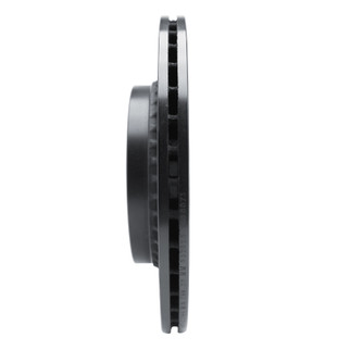 R1 10-17 Volvo XC60 Rear Left Drilled & Slotted Black Brake Rotor