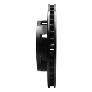R1 75-93 Dodge W200 Front Right Drilled & Slotted Black Brake Rotor