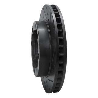 R1 88-00 Chevrolet K1500 Suburban Front Right Drilled & Slotted Black Brake Rotor