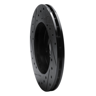 R1 95-99 Dodge Neon (USA/Canada) Front Right Drilled & Slotted Black Brake Rotor