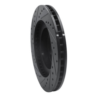 R1 92-97 Subaru SVX Front Right Drilled & Slotted Black Brake Rotor