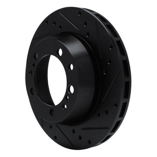 R1 91-97 Porsche 911 Left Rear Drilled & Slotted Black Brake Rotor