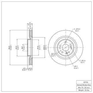 DFC 00-05 Mercedes-Benz ML55 AMG Front Brake Rotor
