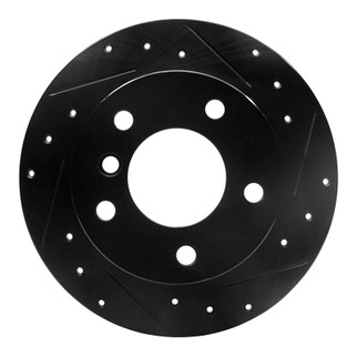 R1 96-02 BMW Z3 Rear Right Drilled & Slotted Black Brake Rotor