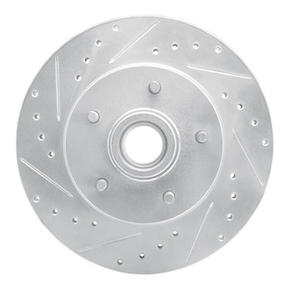 R1 1991-1996 Buick Roadmaster Front Left Drilled & Slotted Silver Brake Rotor