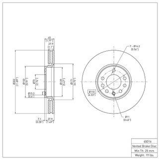 DFC 03-11 Cadillac BLS (Mexico) Front Brake Rotor