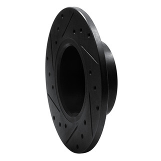 R1 67-74 Opel Manta Front Right Drilled & Slotted Black Brake Rotor