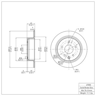 DFC 02-25 Nissan Altima Rear Brake Rotor