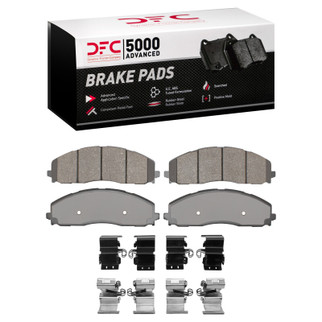DFC 23-25 Ford F-350 Super Duty 2WD Front 5000 Advanced Semi Metallic Brake Pads and Hardware Kit