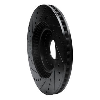 R1 15-20 Kia Sorento Front Right Drilled & Slotted Black Brake Rotor