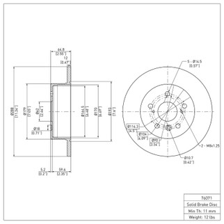 DFC 00-04 Toyota Avalon Rear Brake Rotor