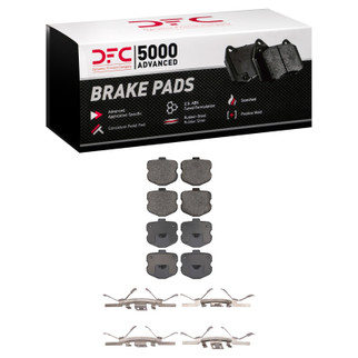 DFC 06-13 Chevrolet Corvette Rear 5000 Advanced Low Metallic Brake Pads and Hardware Kit