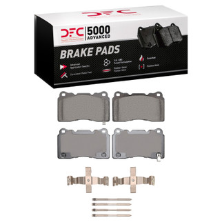 DFC 17-25 Honda Civic Hatchback Front 5000 Advanced Low Metallic Brake Pads and Hardware Kit