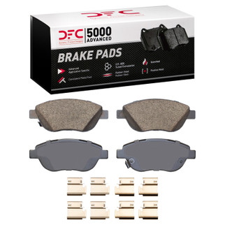DFC 12-19 Fiat 500 (USA/Canada) Front 5000 Advanced Low Metallic Brake Pads and Hardware Kit