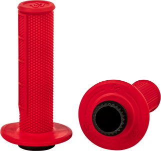 Control Mx Lock-on Grips Red Half Waffle