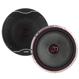 DS18 6.5in 120 Watts RMS 3 ohm 2-Way Coaxial Speakers And Component System w/ Fiberglass Cone