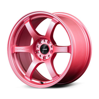 Gram Lights 57CR 18x9.5 +12 5x114.3 Sakura Pink Wheel (w/ Center Cap & No. 21 BK Air Valve)