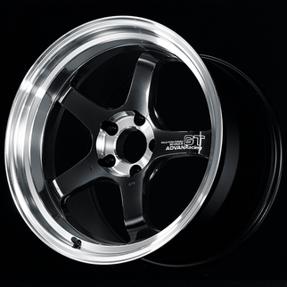 Advan GT Beyond-R 18X9.5 / +25 Off / 5x114.3 BC / 73mm Bore / Diamond Cut and Dark Platinum Black