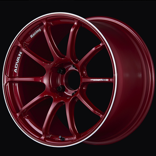 Advan RSIII 18x9.5 / +45 Offset / 5x114.3 / 73mm Bore / Racing Candy Red and Ring