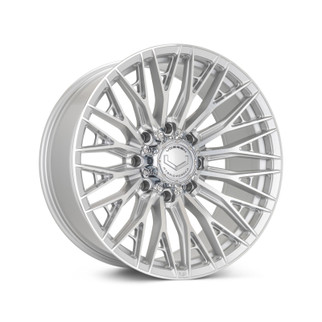 Vossen HFX-6 20x10 - 6x139.7 - ET-18 - Super Deep - 106.1 - Silver Polished Wheel
