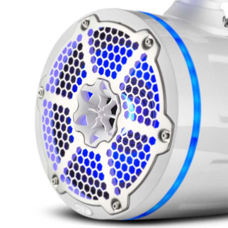 DS18 Towers With Built In Driver And Passive Radiator Tower 8in 1in 180 Watts RMS RGB LEDs White