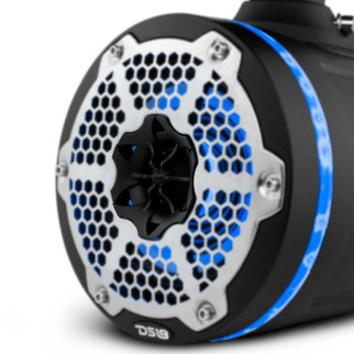 DS18 Tower Speakers 6.5in 1in Driver 150 Watts RMS w/ RGB LED Lights Black