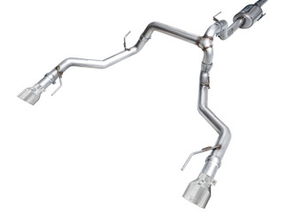 AWE Tuning 2021+ Ford F150 Tremor w/ Bumper Cutouts 0FG Non-Resonated Cat-Back w/ Chrome Silver Tips