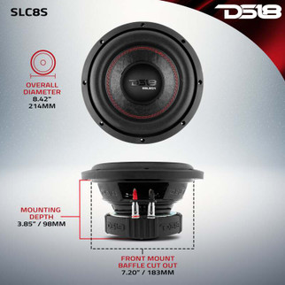 DS18 8in Select Subwoofer 200 Watts RMS 4 ohm SVC
