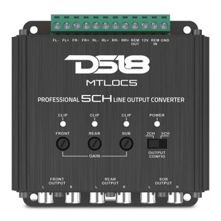 DS18 5-Chnl Speaker Emulator Remote Out Level Matching Controls LED Clip Indicator Hi/Low Converters