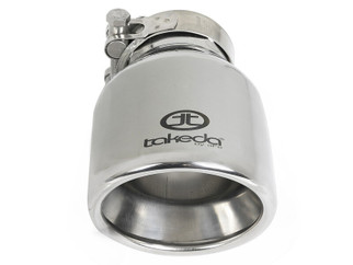 aFe Takeda Universal Exhaust Tip 2-1/2 IN Inlet x 4 IN Outlet x 6 IN L- Polished